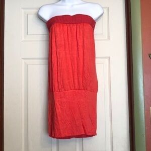 Strapless mini dress